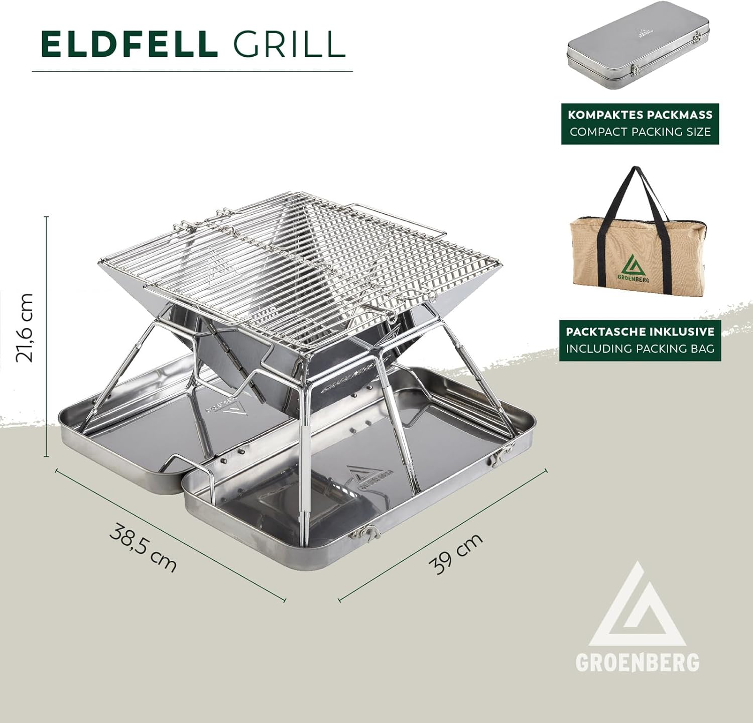 Groenberg Eldfjell medium Houtskoolgrill