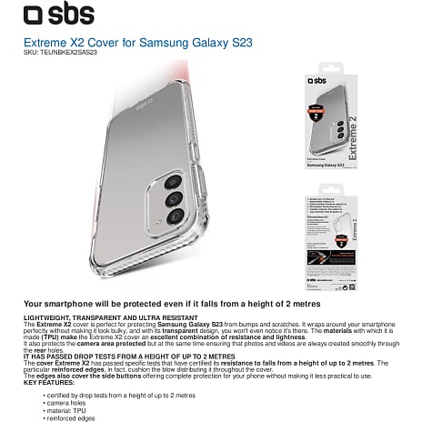 SBS Samsung Galaxy S23 cover - transparent