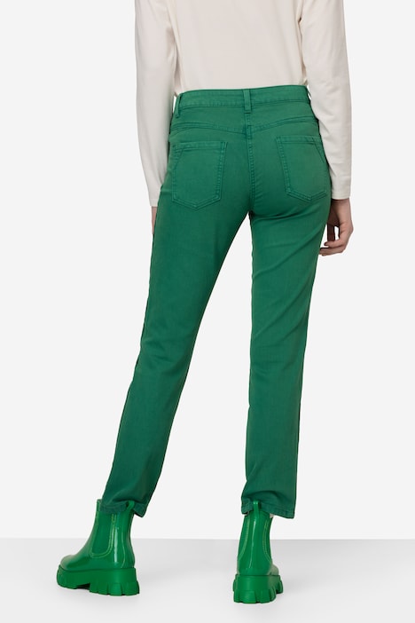 Jeans Tina, gerade Passform, seitliche Zierfalten, 5-Pocket