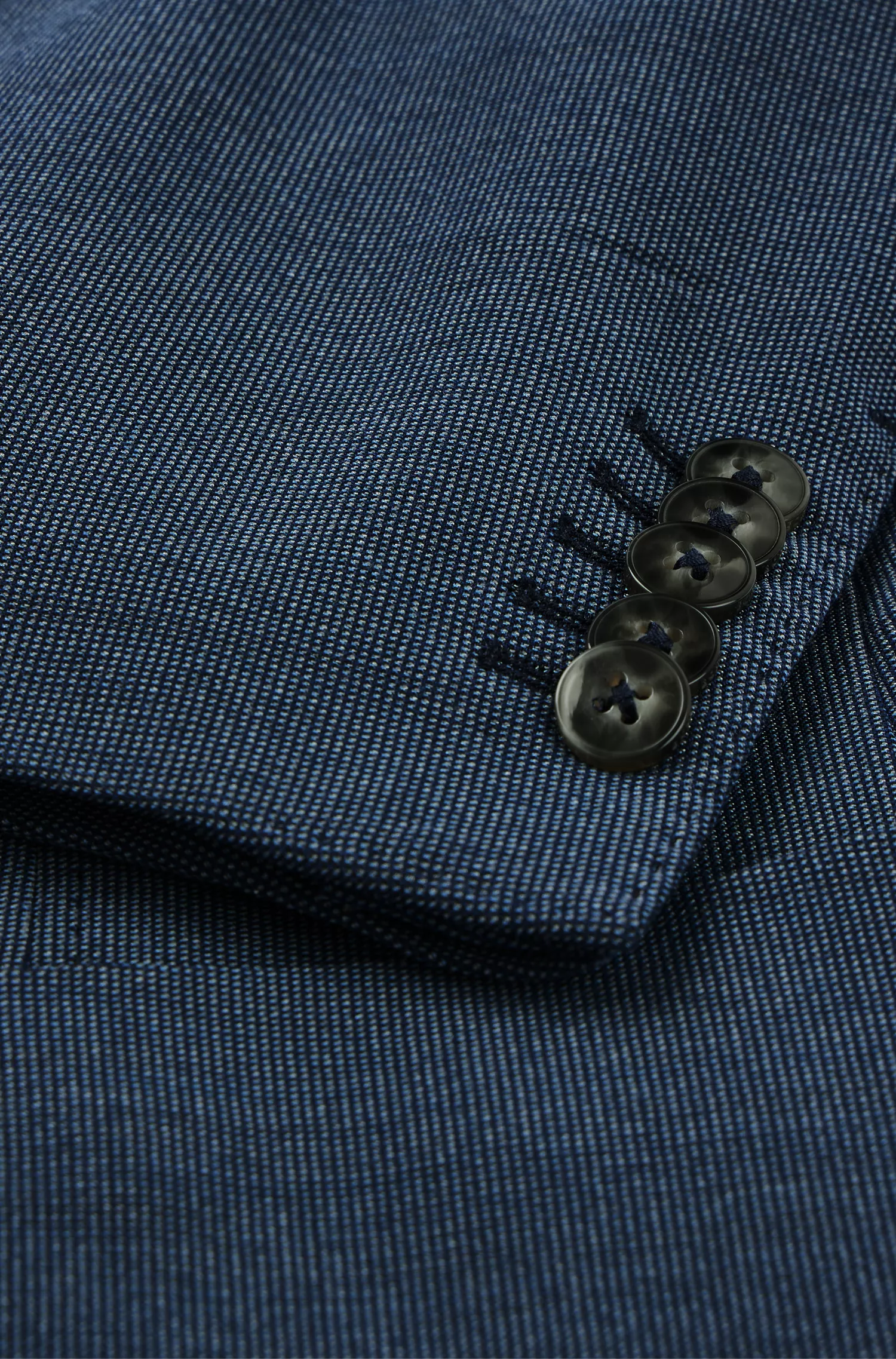 Calça BOSS Camel Slim-fit em mistura de lã com microestampa