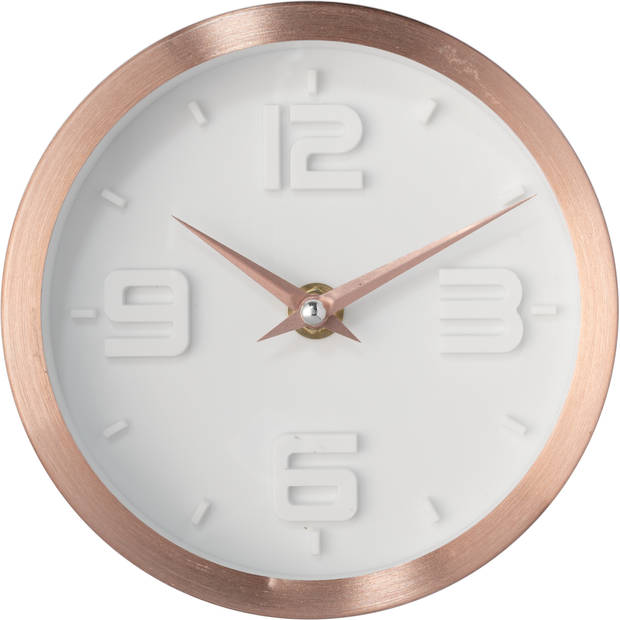 Blokker alu wandklok 15cm kop/zilv/goud