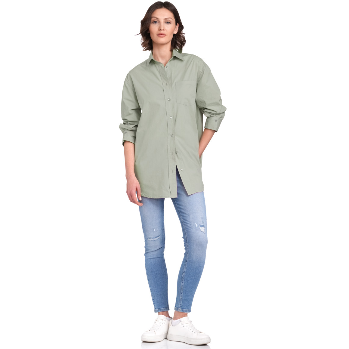 Jonas Nielsen Damen Bluse mit Tasche helloliv