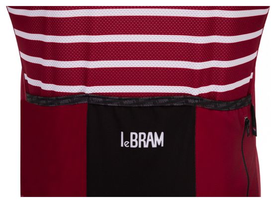 Maillot Manches Courtes LeBram Ventoux Bordeaux Coupe Ajustée