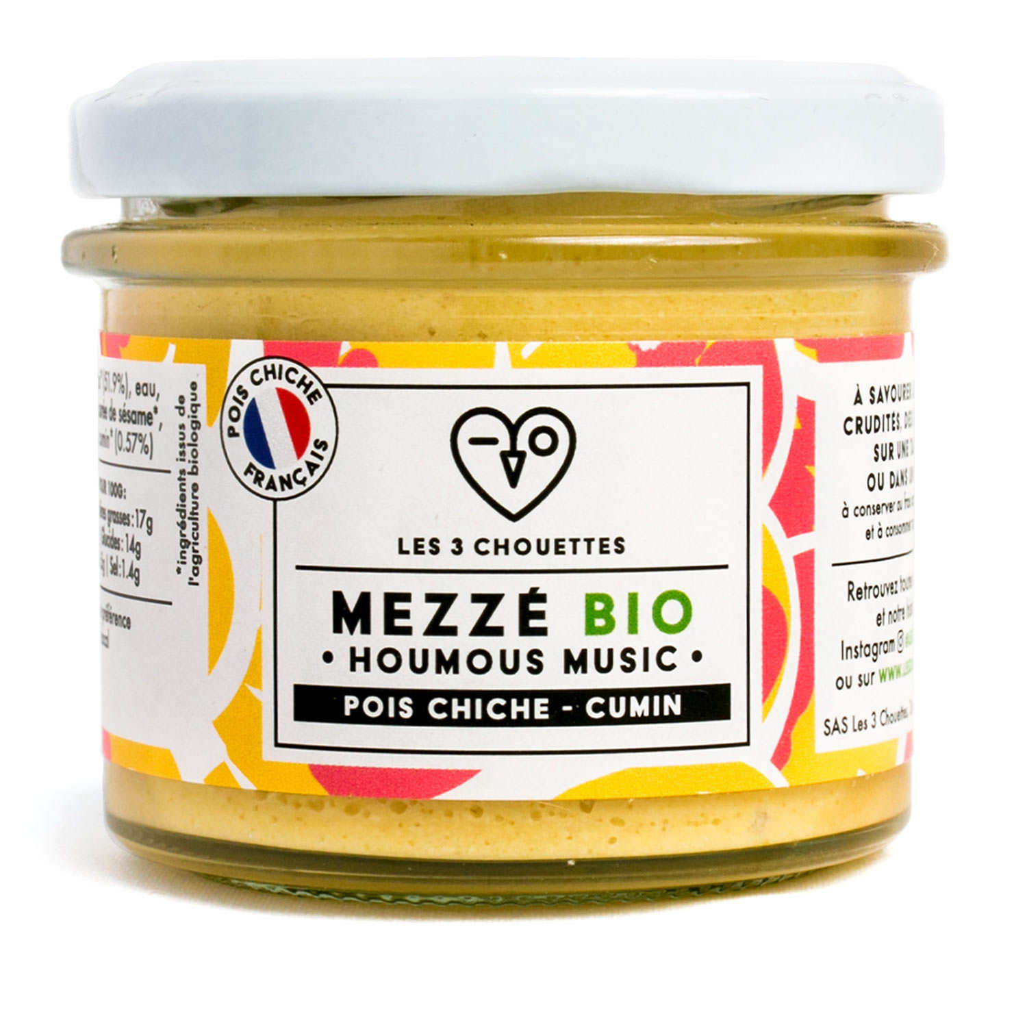 Mezzé bio Houmous Music - Pois chiche, sésame et cumin à tartiner