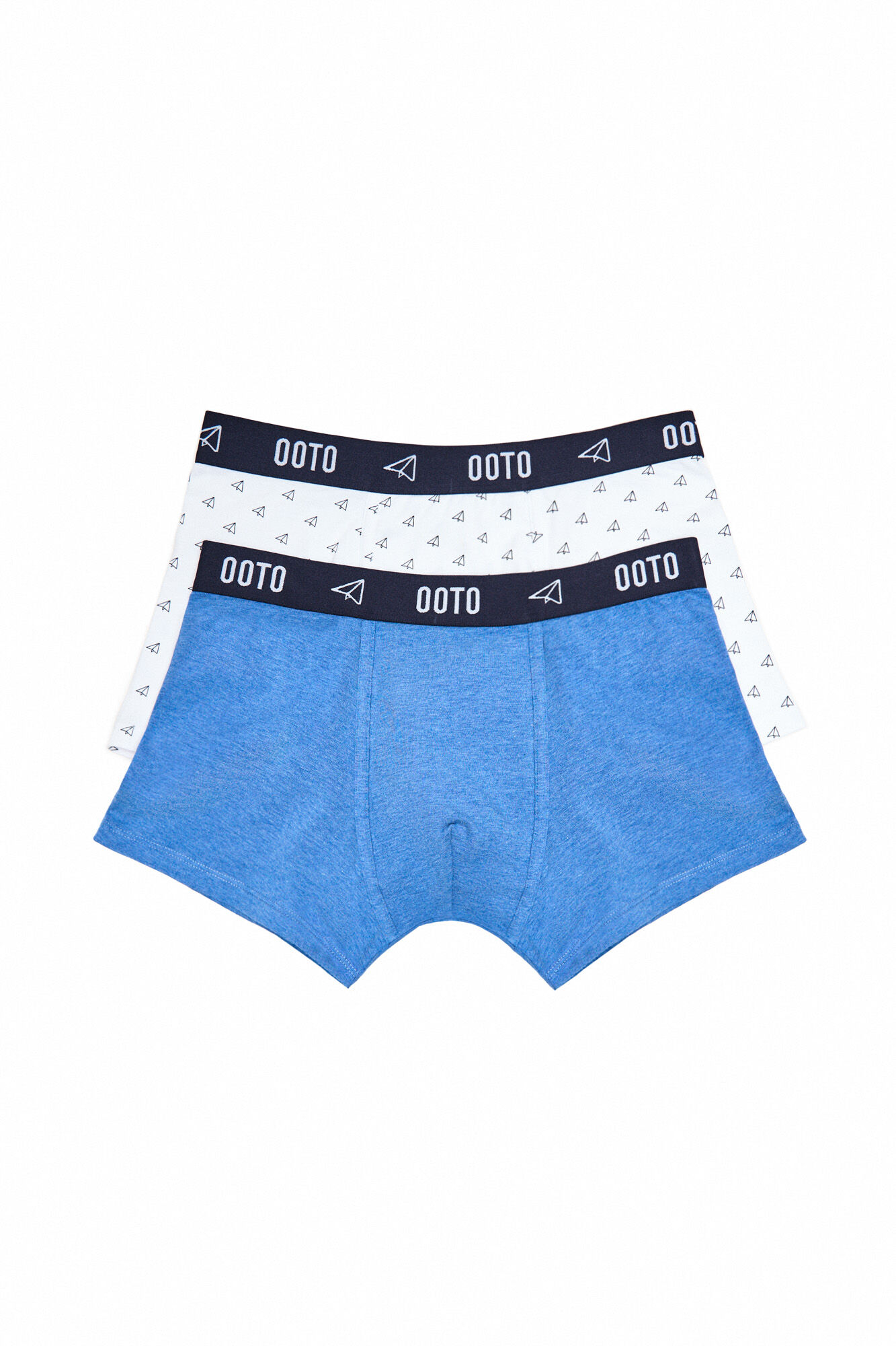 Pacote com 2 cuecas boxer de malha - Azul