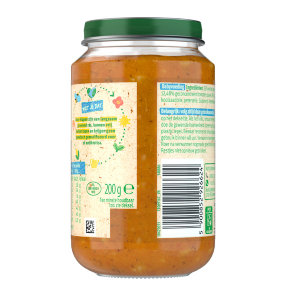 6x Olvarit Maaltijd 8m Wortel Kip Aardappel200 gr