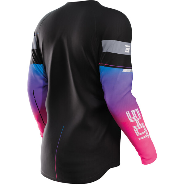 Shot - Maillot enfant Draw Kid Indy Noir / Rose / Bleu