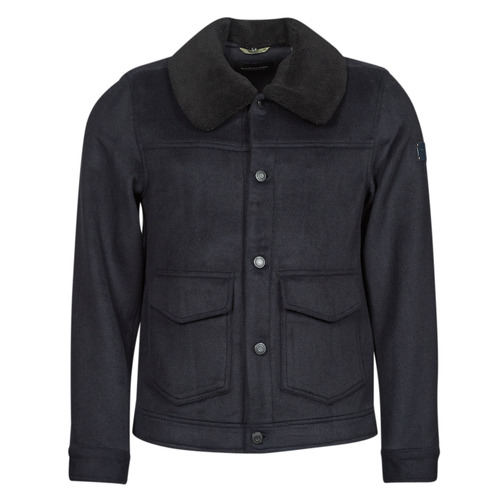 Scotch & Soda - SHERPA-TRIMMED WOOL - Marine