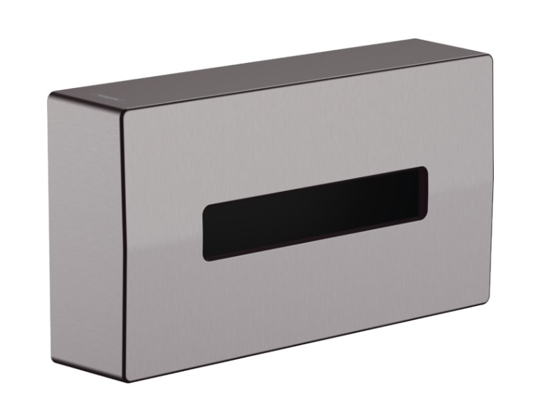 Hansgrohe AddStoris box voor make-up doekjes zwart chroom geborsteld
