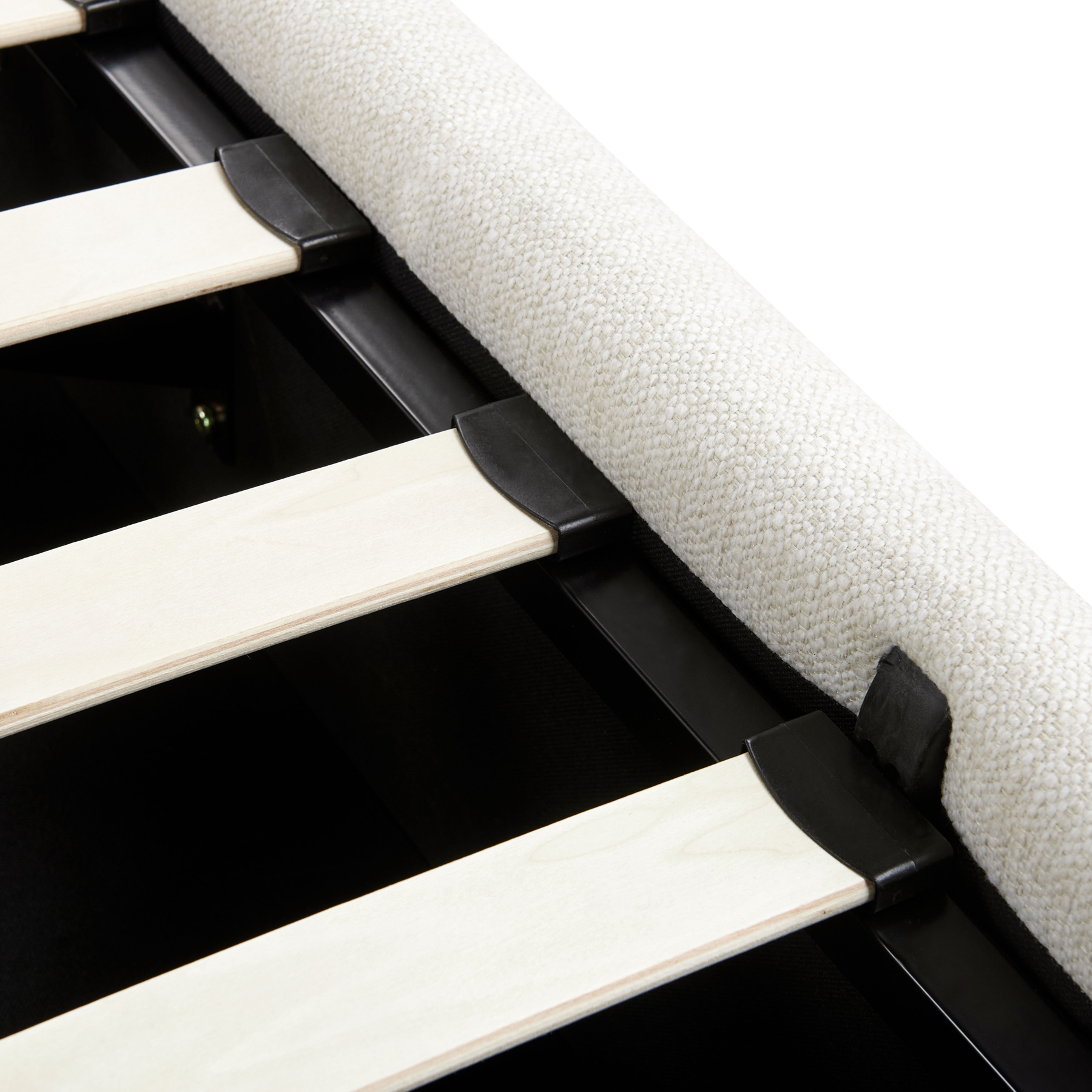 Beliani-CASTELNAVET-Tweepersoonsbed-Wit-180 x 200 cm-Polyester