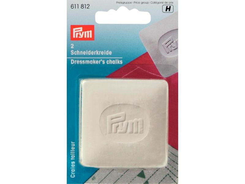 Prym Schneiderkreide 5 x 5 cm Weiss, 1 Stück Praktische Schneiderkreide-Platten