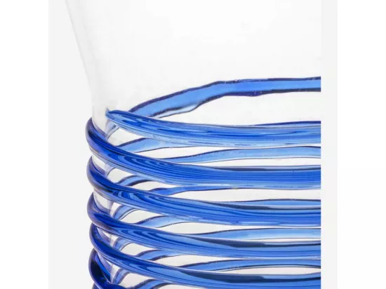 HABITAT - Gobelet en verre - 260 ml - Bleu - Design by Chloé Le Cam (Lot de 4) - Upie