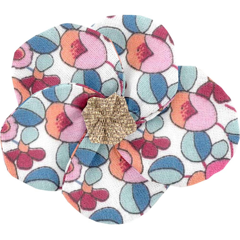 Petite Barrette Pétales De Fleur Boutons Rose