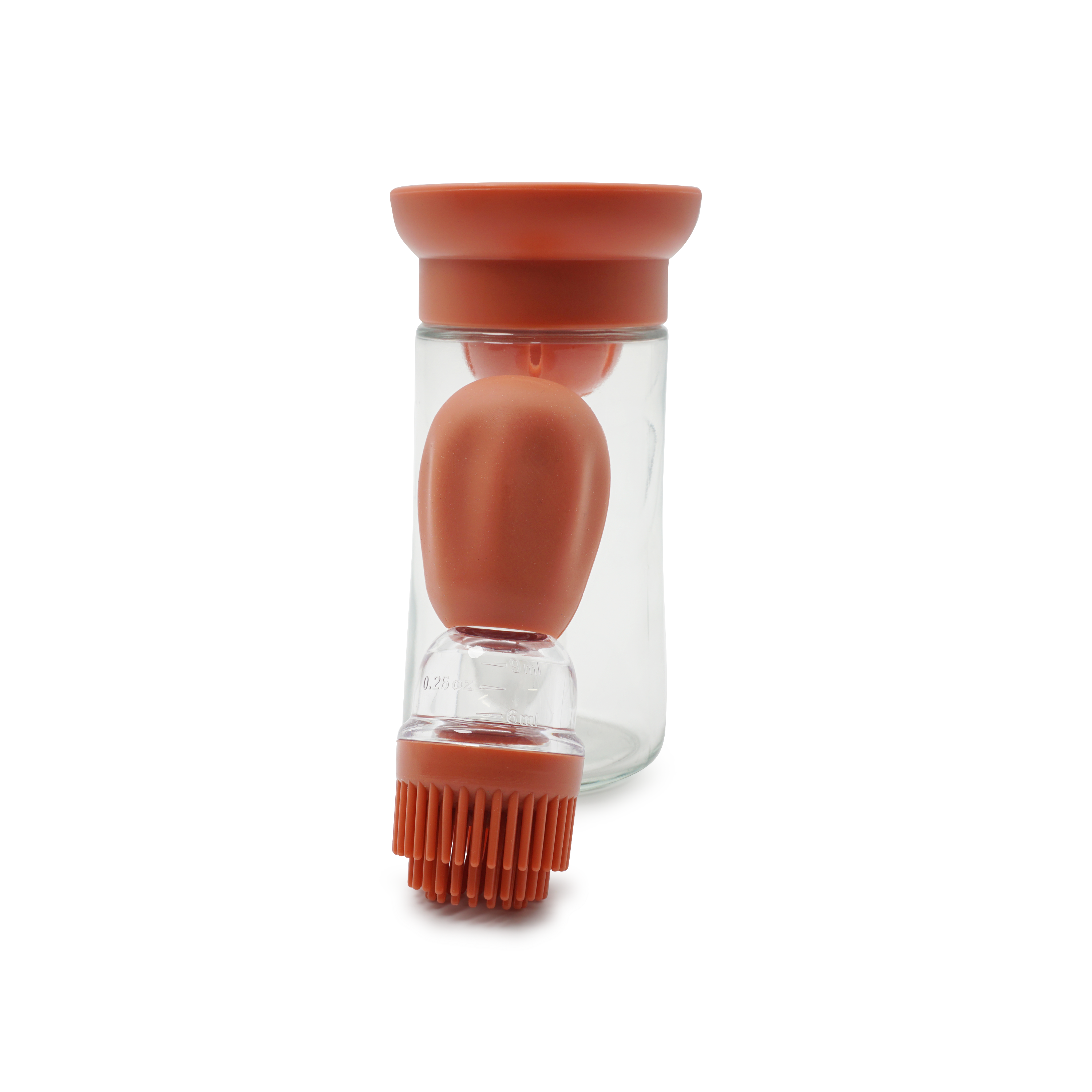 (180ml) 2in1 Öl Spender Flasche mit Silikon Dosier Pinsel Olivenöl Behälter zum Kochen / Backen