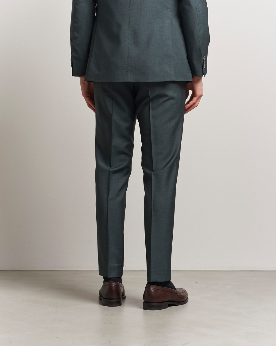 Oscar Jacobson Dandy Wool/Mohair Suit Trousers Green