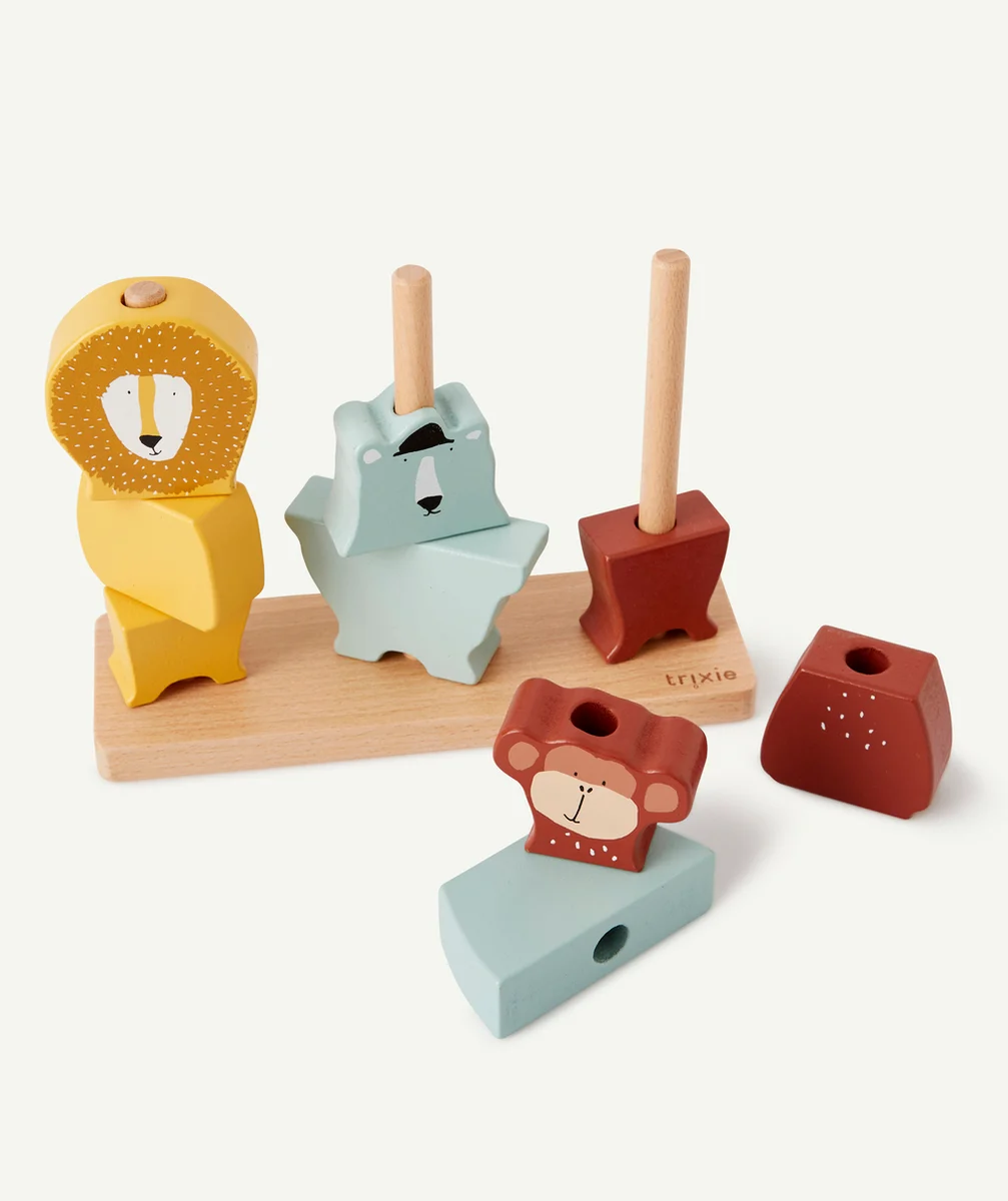TRIXIEPUZZLE EN BOIS ANIMAUX À EMPILER BÉBÉ