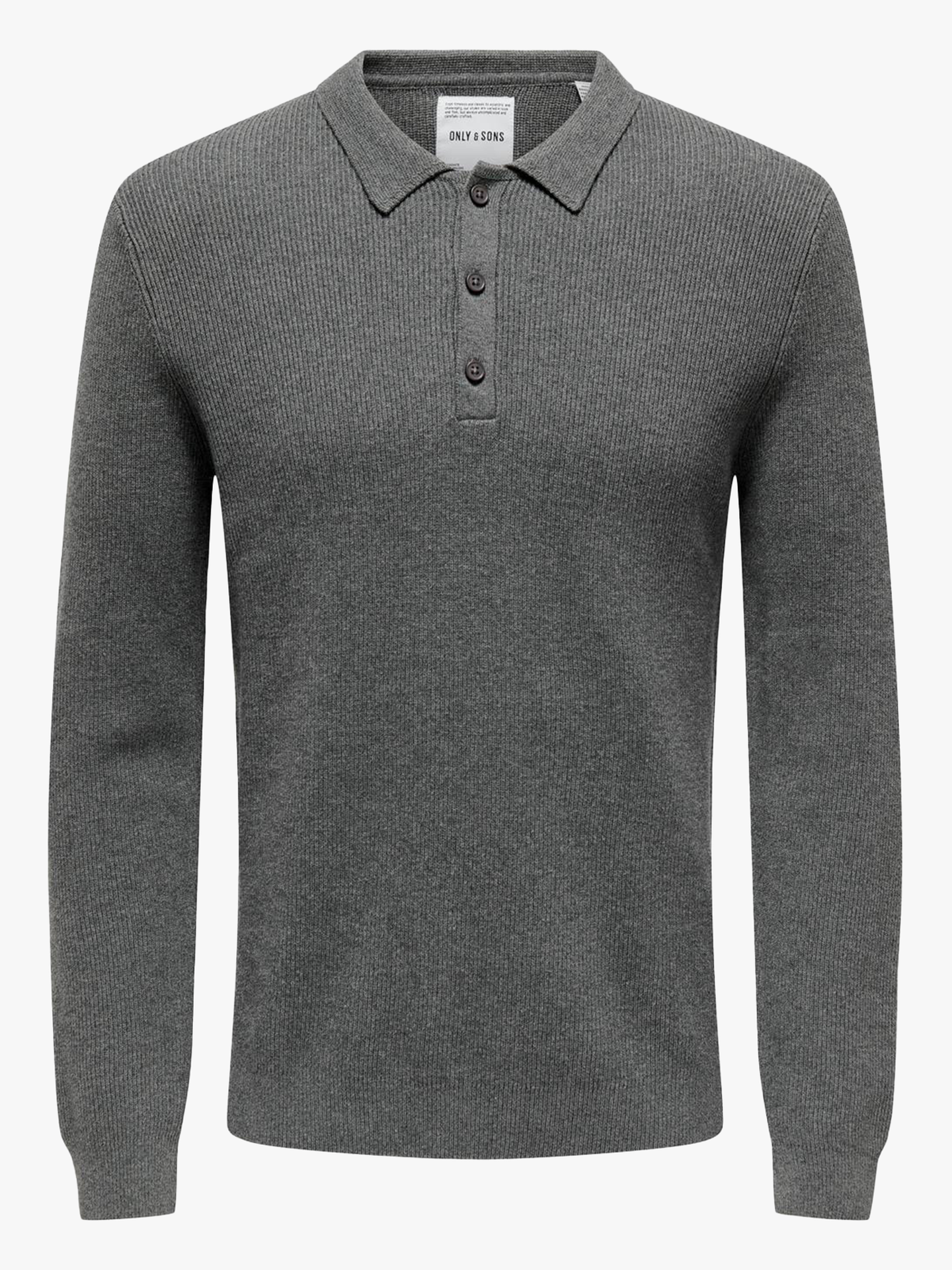 Phill Reg Rib Long Sleeve Polo Knit