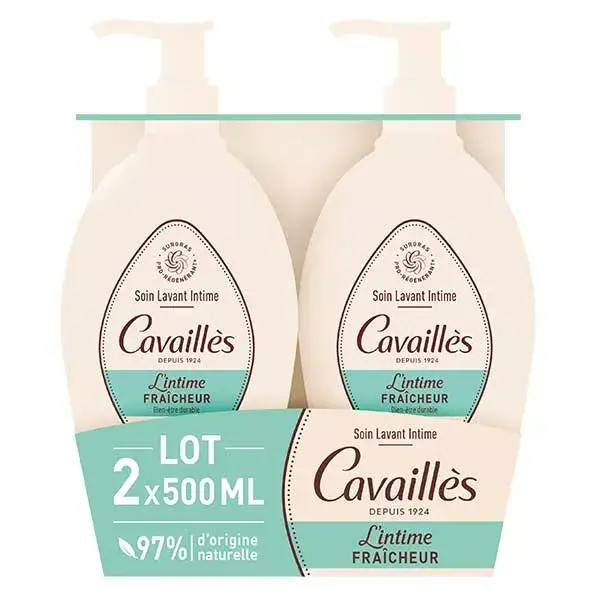 Rogé Cavailles Sabonete Íntimo Natural Frescor Cuidado 2x500ml