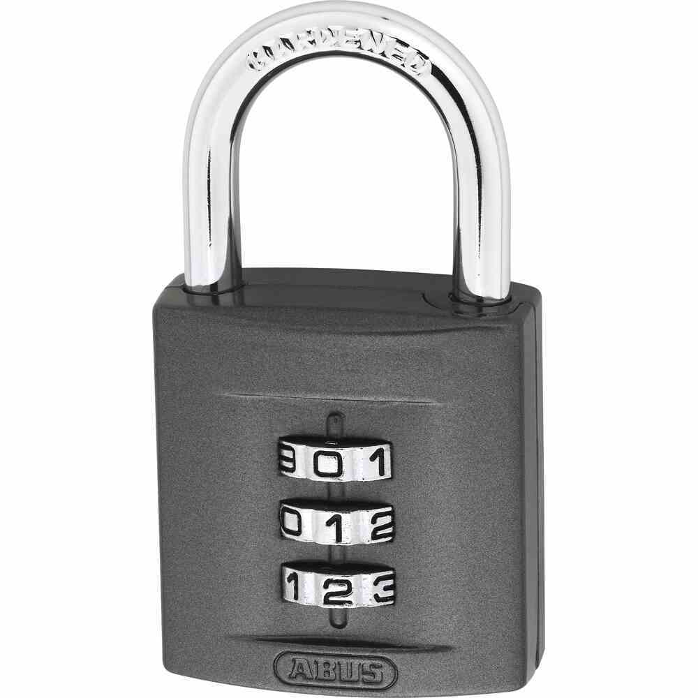 ABUS Kombinations-Hangschloss - schwarz - Stahl - 158/50