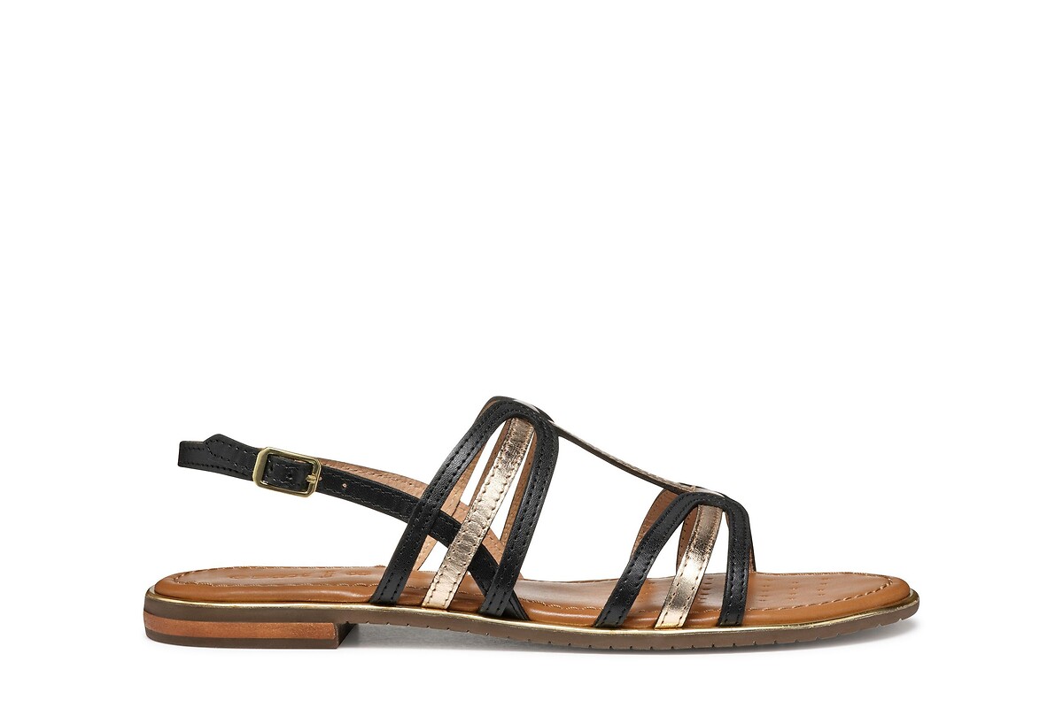 GEOX<br>Sandálias rasteiras de couro Sozy Plus