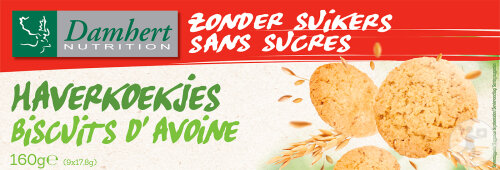Damhert Biscuits D'Avoine Sans Sucres 160g