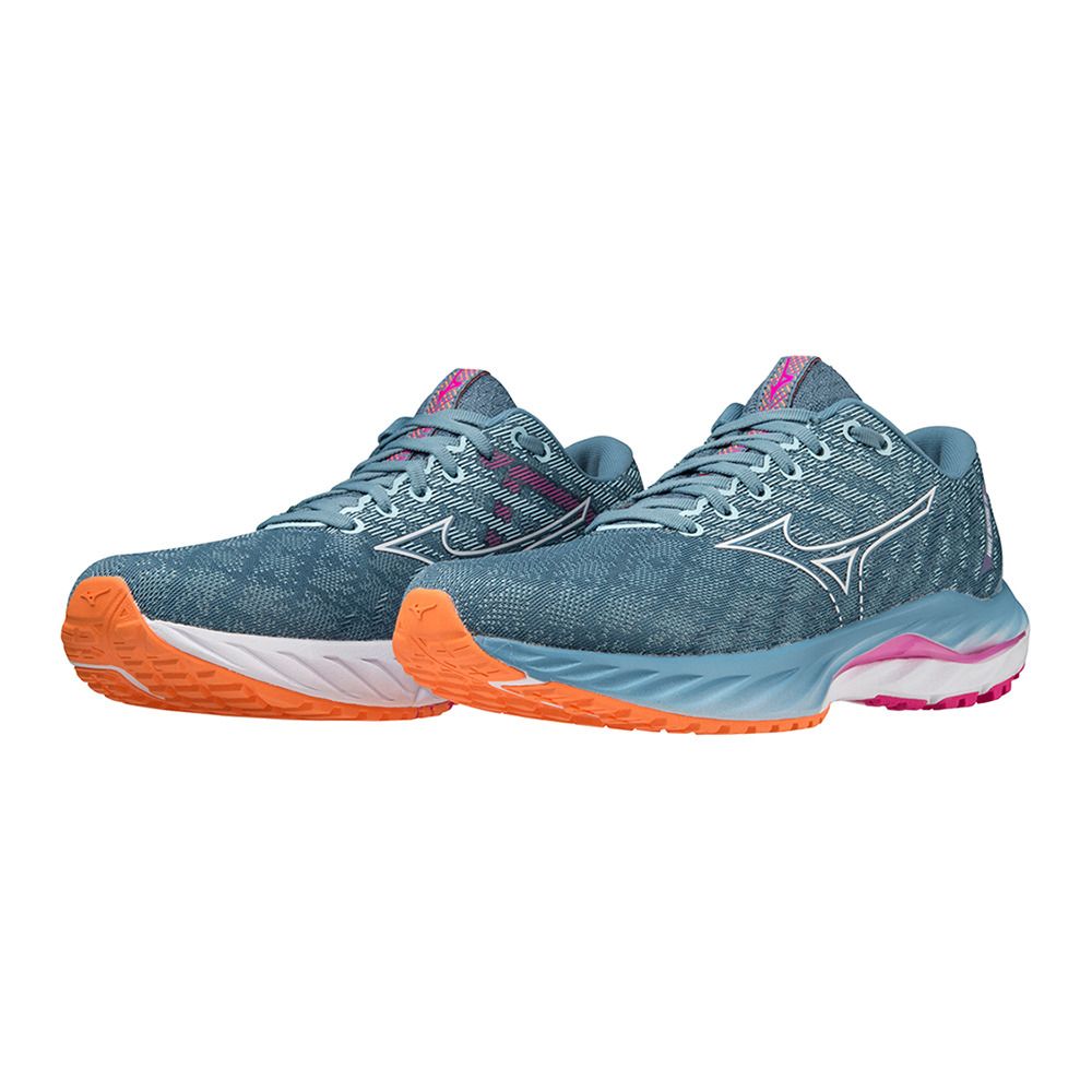 Mizuno WAVE INSPIRE 19 - Chaussures running Femme provincial blue/white/807 c