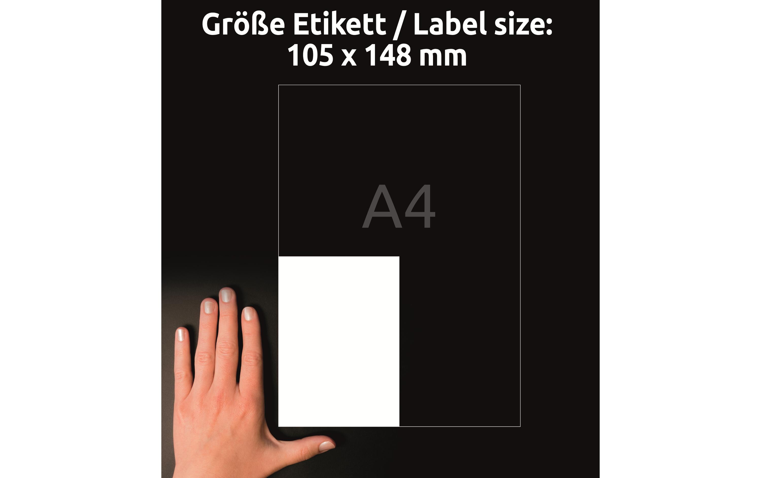 Universal-Etiketten 6124 105 x 148 mm, 10 BlattWeisse Aufkleber, permanent haftend