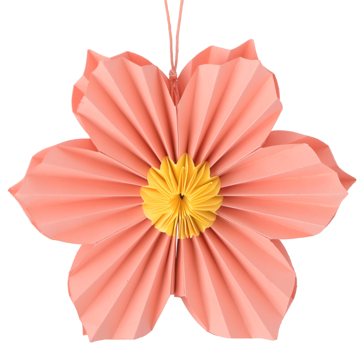 My Home Kleiner Deko-Hänger Papierblume apricot