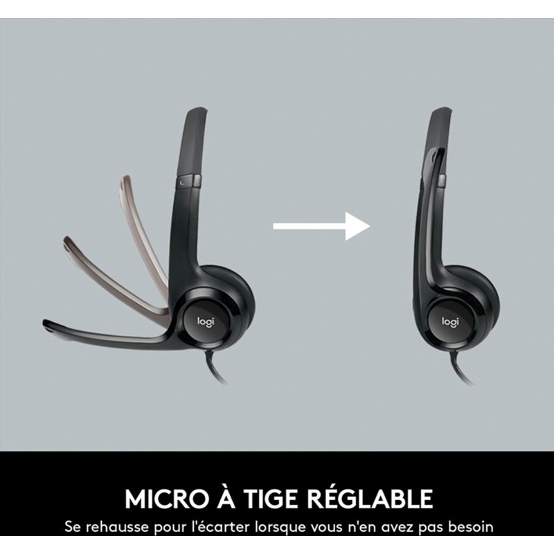 Casque micro filaire H390 USB Logitech pour ordinateur