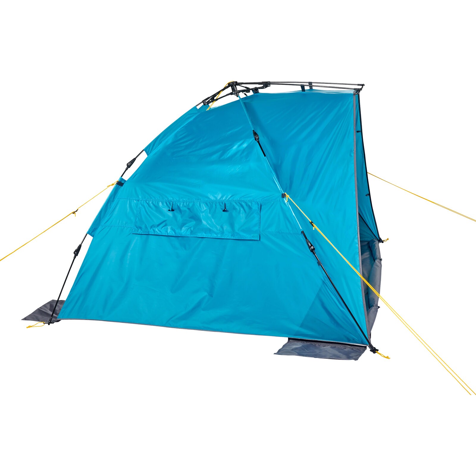 UQUIP Automatik Strandmuschel Speedy XL Strandzelt Reise Wind Sonnen Schutz UV50 Farbe: Petrol/grey