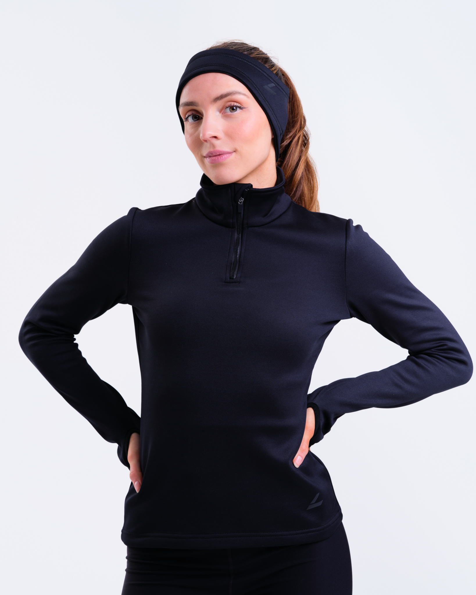 LEVITY Accelerate Winter Half Zip LS Black Beauty