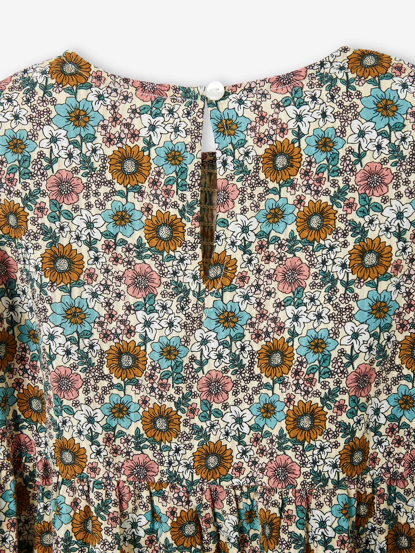 Vestido nude estilo bata para meninas