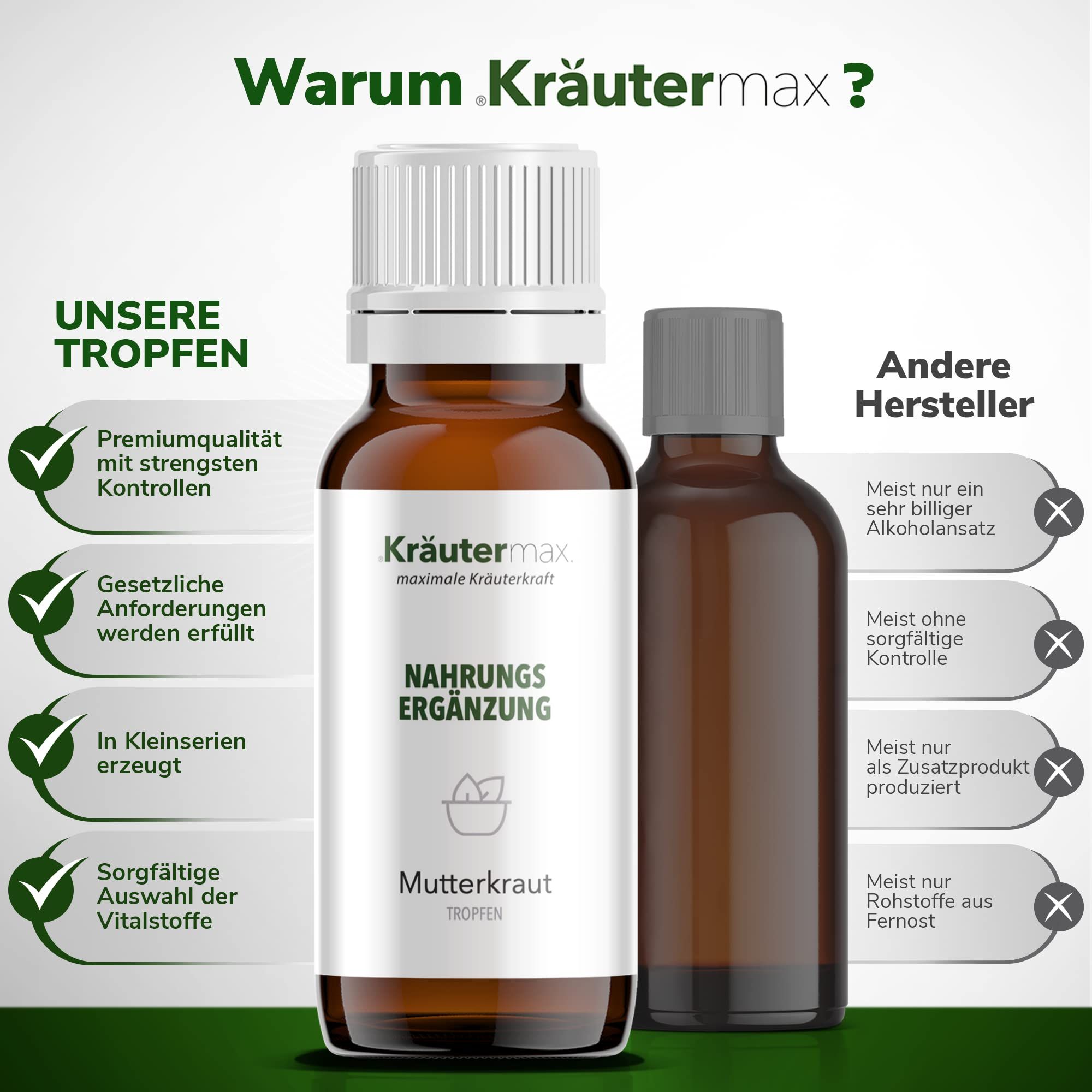 Kräutermax Mutterkraut Tropfen mit Extrakt aus Pyrethum parthenium