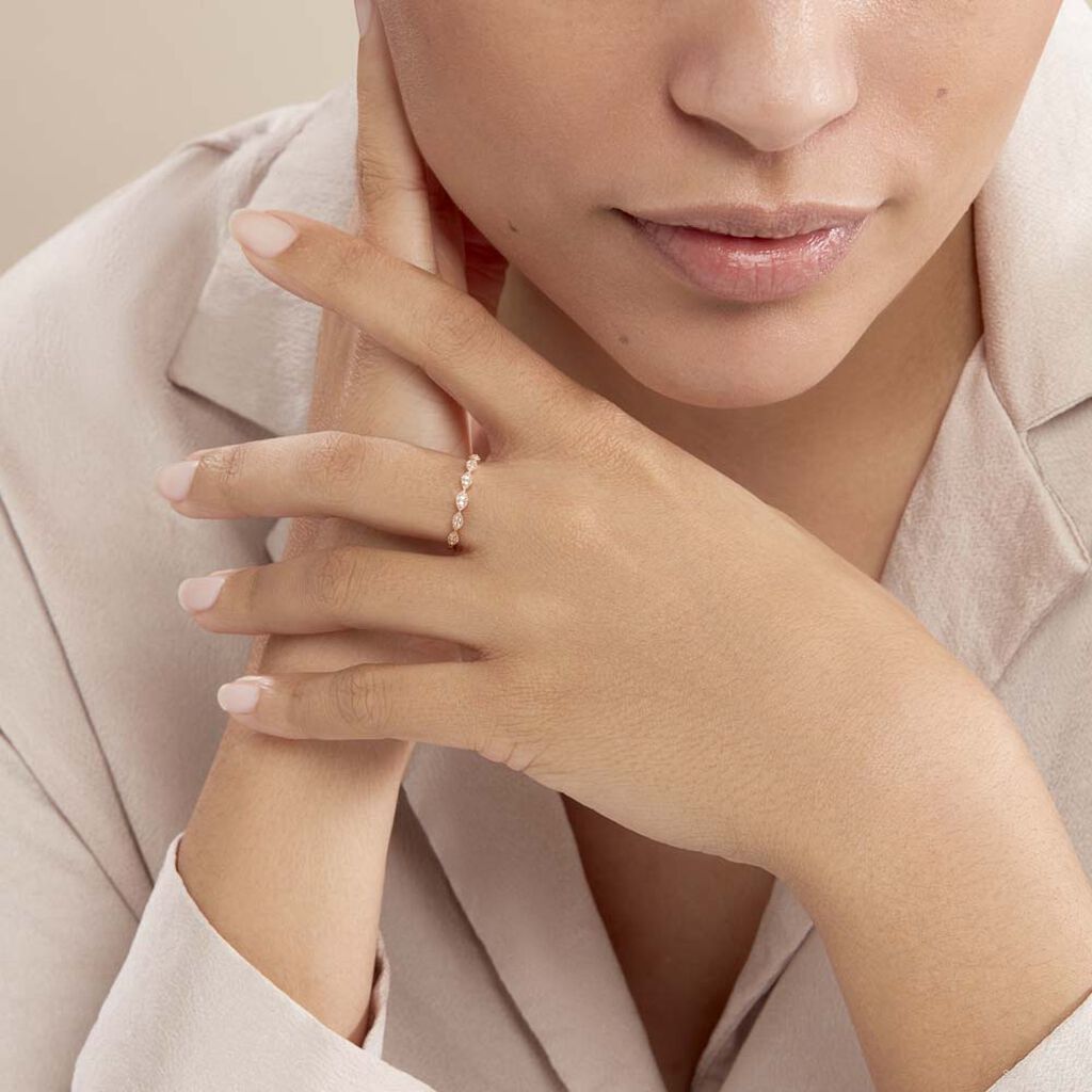 Bague Hestia Or Rose Oxyde De Zirconium