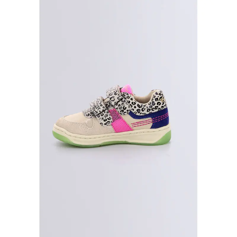 KALIDO MULTICOLOR LEOPARD BASKETS BASSES Cuir Fille