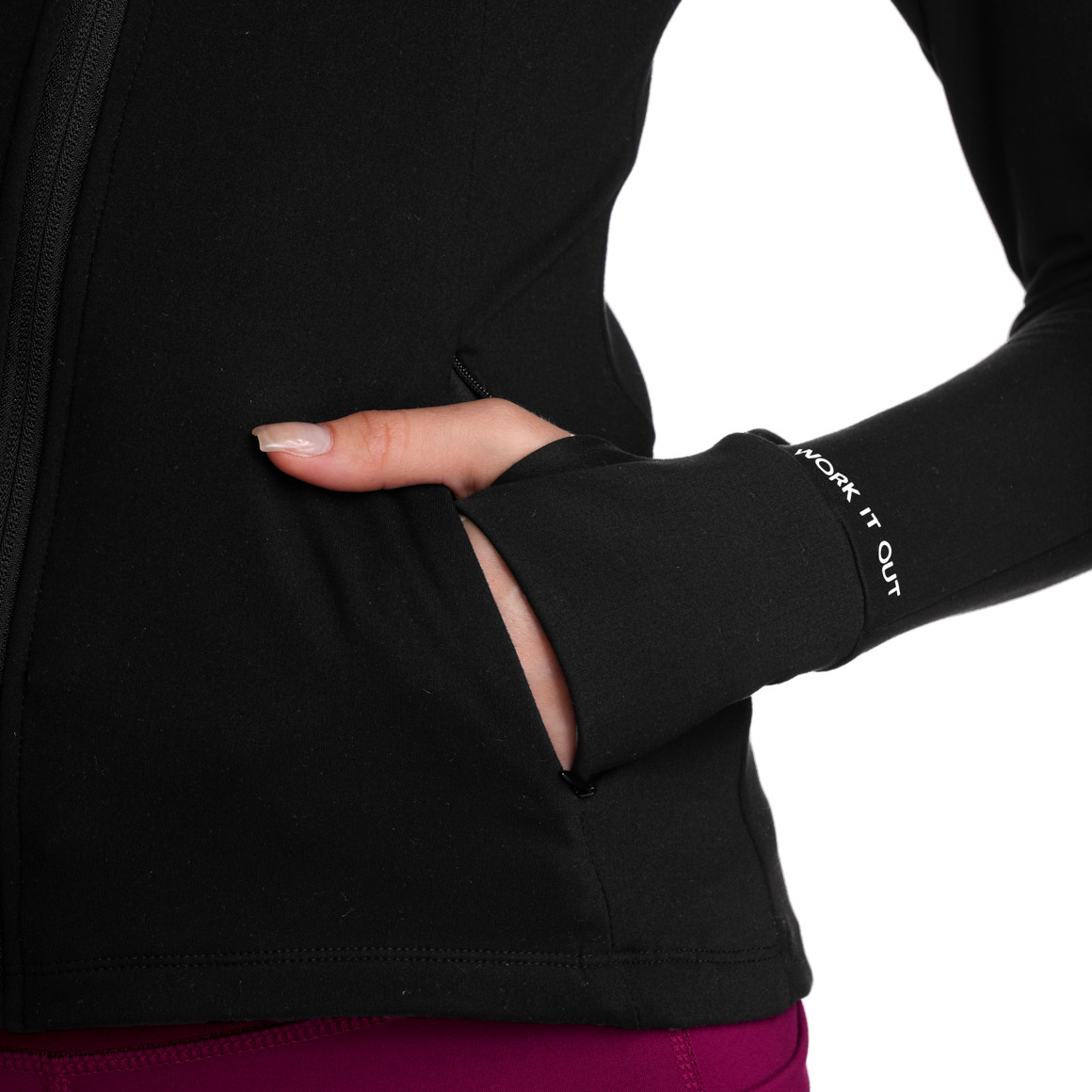 Gina Sports Damen Sport-Jacke mit Reißverschluss schwarz