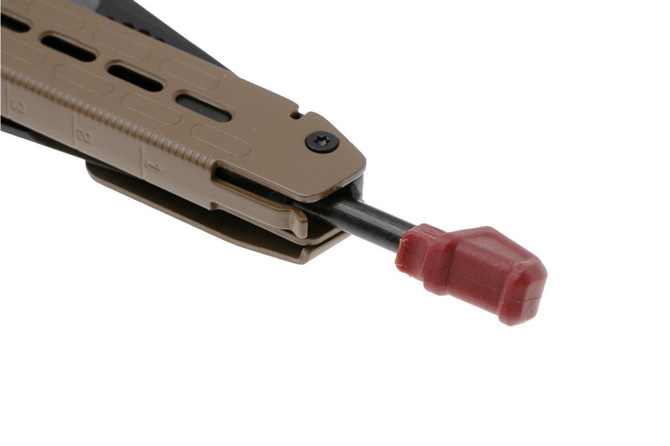 Gerber Stakeout Spark 1070226, Black Oxide Stainless Steel, Red/Coyote Brown, multitool