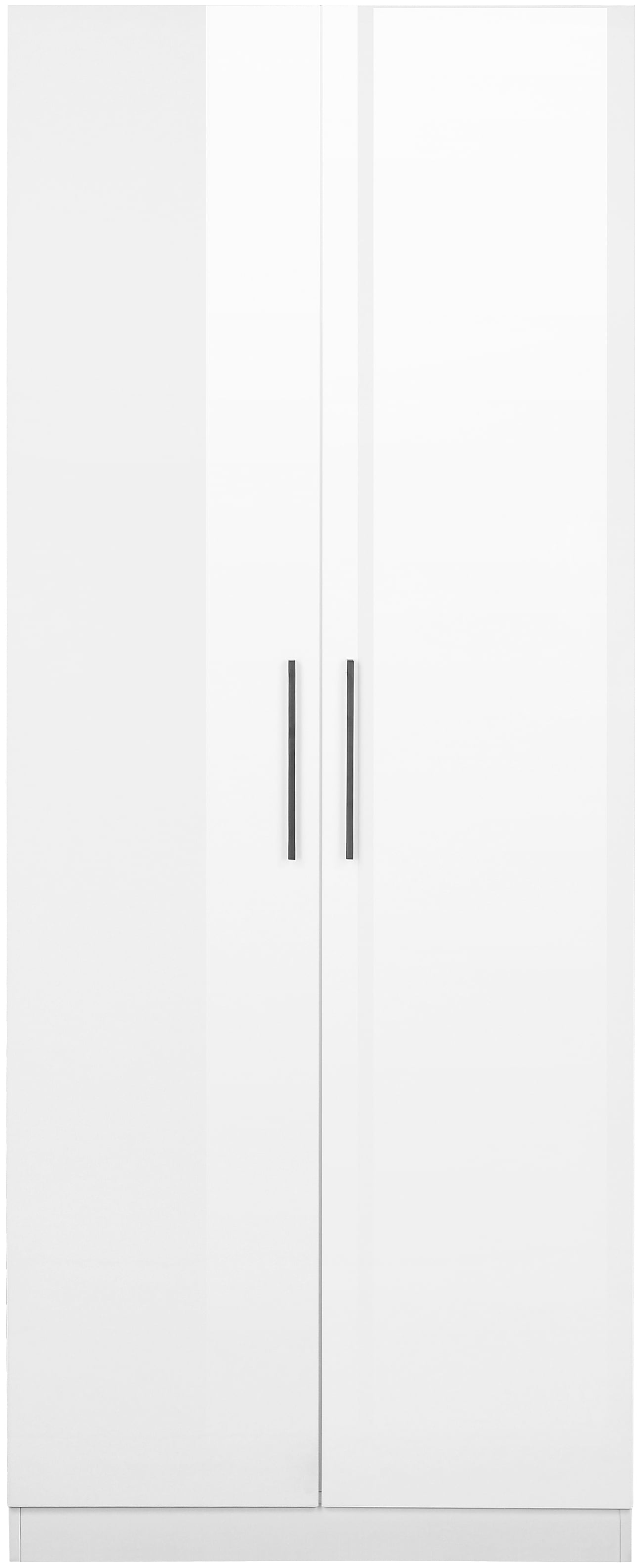 GOODproduct Kleiderschrank »Sylt Schlafzimmerschrank Garderobe Schrank Bestseller hochglanz« hochwertige Metall Griffe in schwarz,  Drehtürenschrank mit perfekter Innenausstattung, Breite 800cm