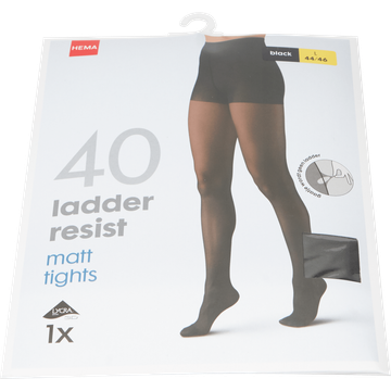 HEMA Panty Ladder Resist 40D, 44/46, Zwart, 1 stuk