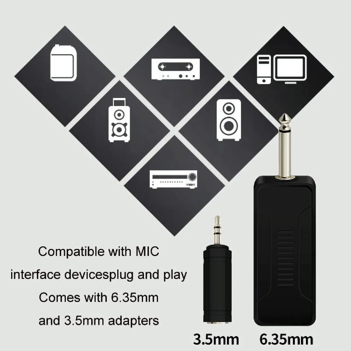 Yonis Microphone Sans Fil Longue Portée