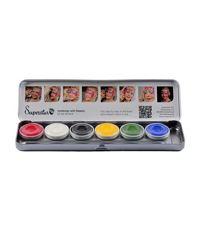 Superstar -  Paleta de 6 aquacores básicos para rosto e corpo Bright