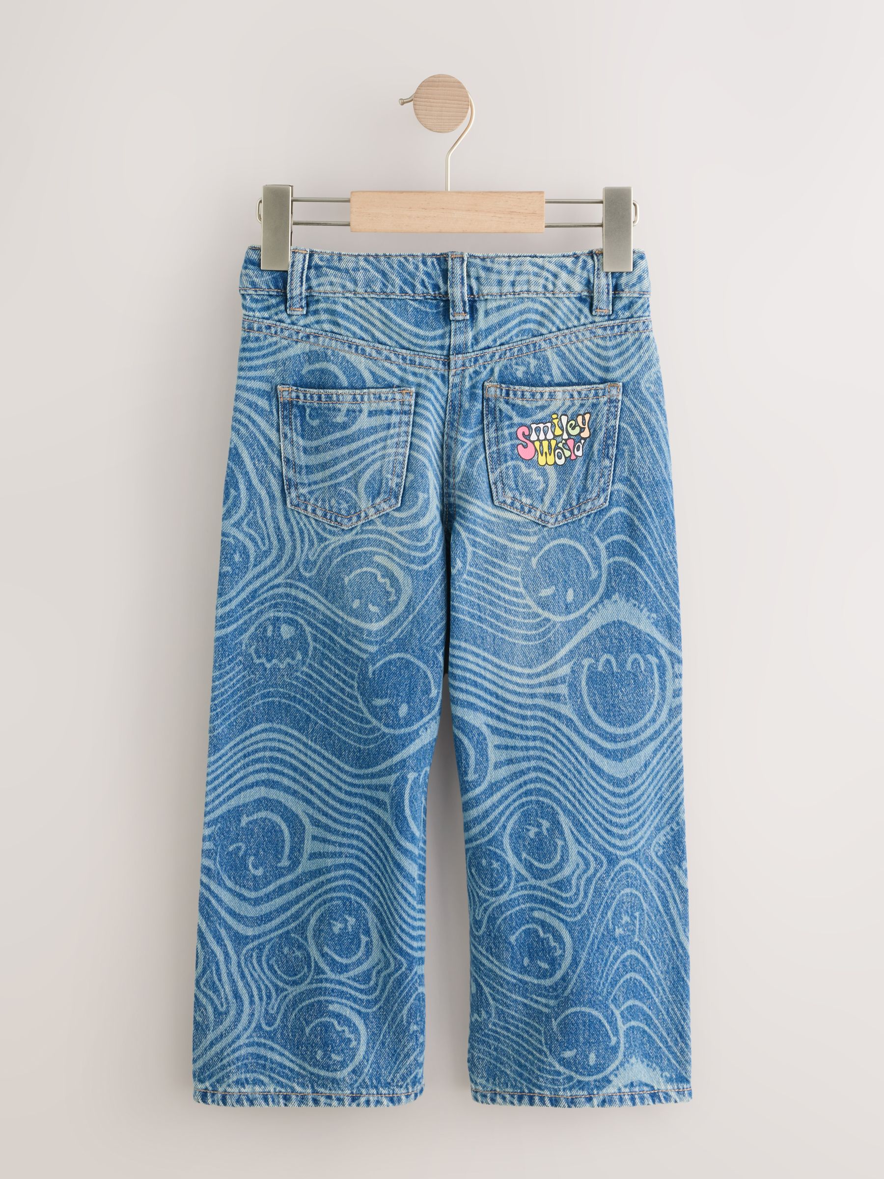 Normaal blauw - SmileyWorld® jeans met wijde pijpen (3-16jr)