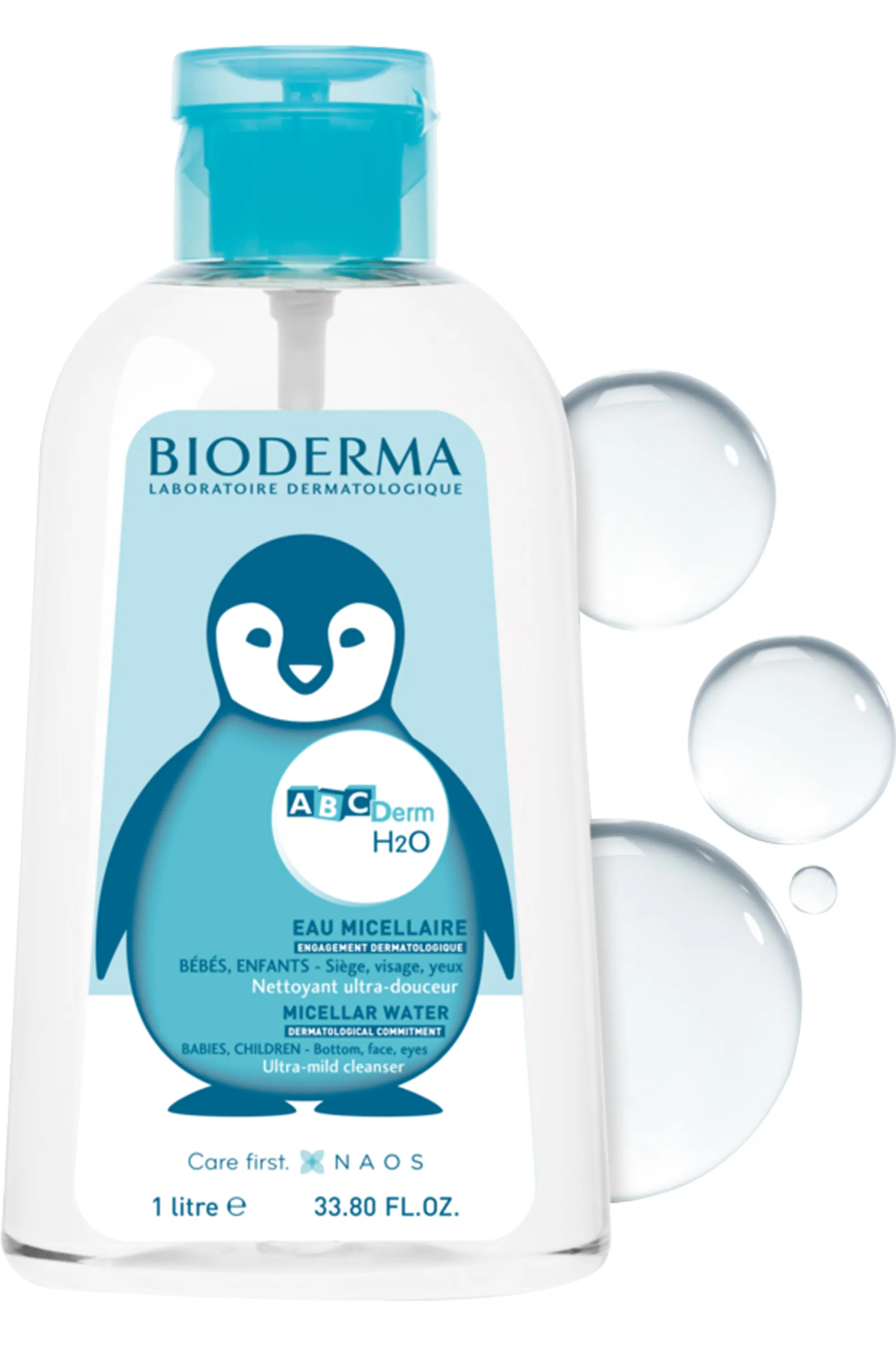 Bioderma Eau micellaire bébé & enfant ABCDerm H2O-1 L