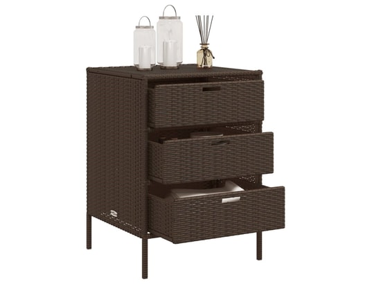 VIDAXL - Armoire de jardin Armoire de rangement de jardin marron 55x59x80cm résine tres...