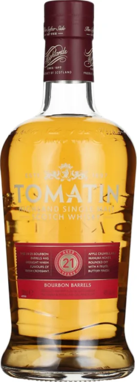 TOMATIN 21 YEARS SINGLE MALT 70CL