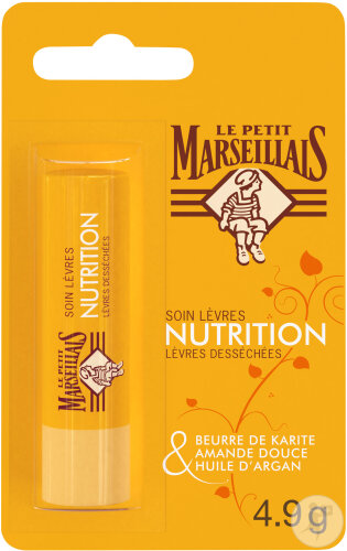 Le Petit Marseillais Soin Lèvres Nutrition Karité Amande Argan Lèvres Desséchées Stick 4,9g