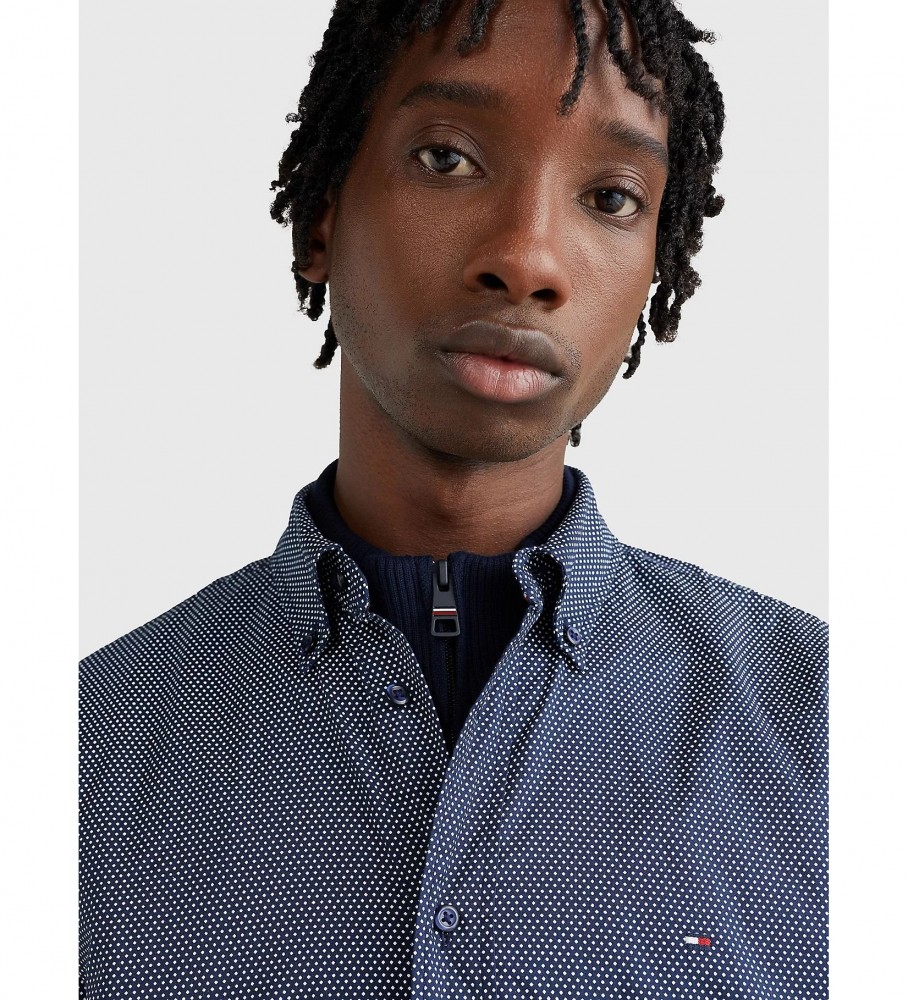 Tommy Hilfiger Camisa TH Flex Geo estampada marino