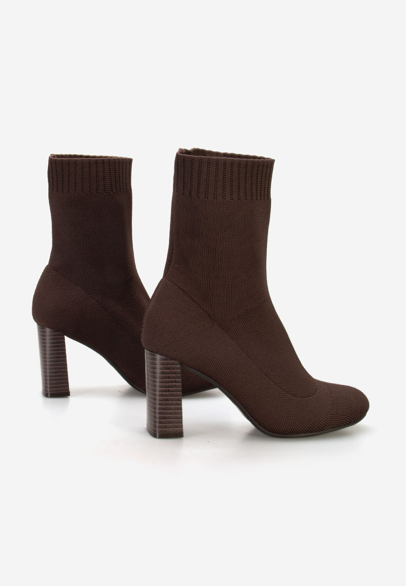 Bottines chaussettes bruns Lujana