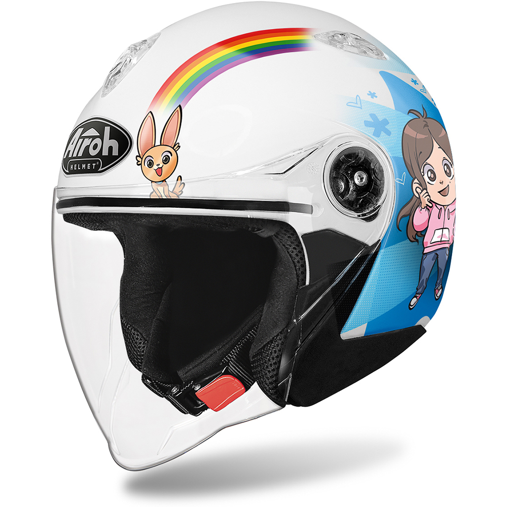 Airoh - Casque enfant Mr Jet Me Contro Te Blanc brillant / Multicolore