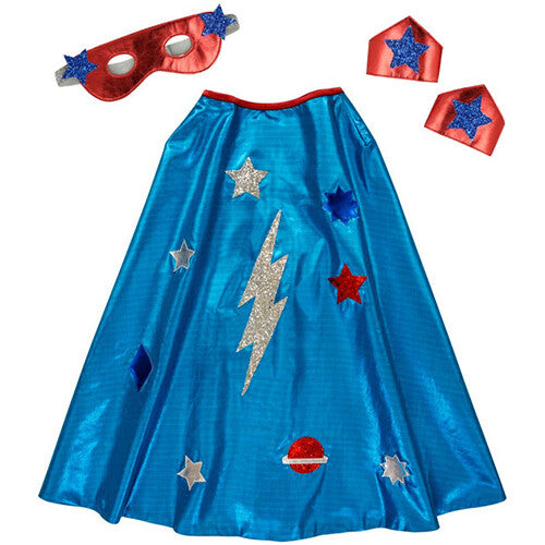 Meri meri verkleedkleding superhero blauw - 3-6 jr